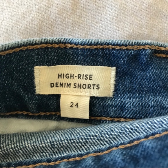 Madewell High Rise Button Fly Denim Shorts - Picture 3 of 4